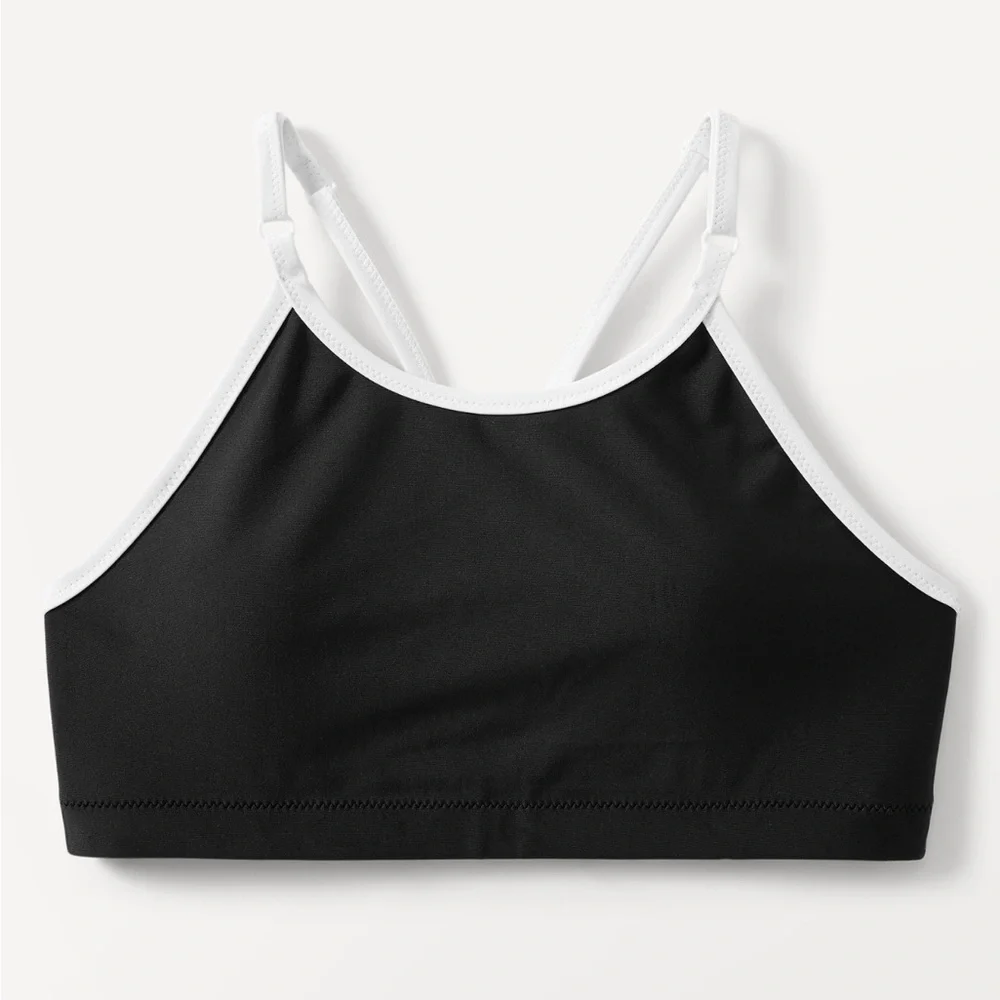 NWT Athleta Girl 2 Piece Adjustable Bikini top & High Rise Swim Shortie Sz L/12